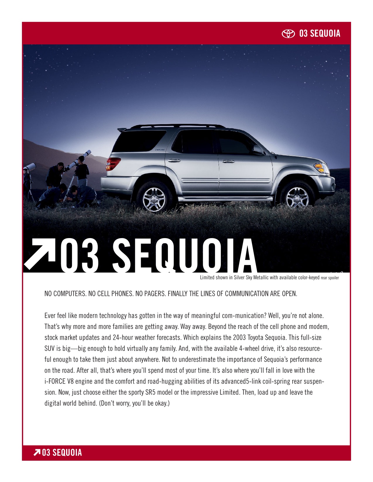 2003 Toyota Sequoia Brochure Page 4